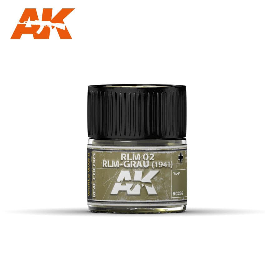 AK Interactive Real Colors: RLM 02 RLM-GRAU (1941) - 10ml RC266